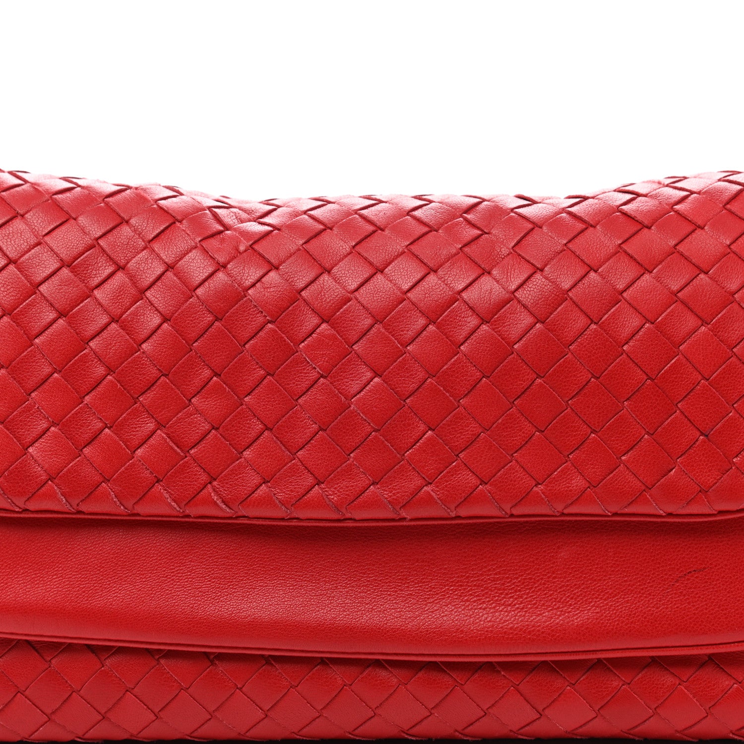 Bottega Veneta Nappa Intrecciato Shoulder Bag Red 8 of 11