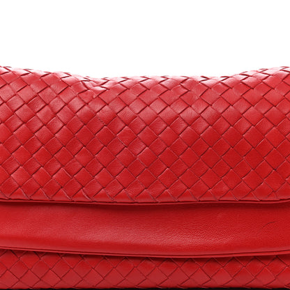 Bottega Veneta Nappa Intrecciato Shoulder Bag Red 8 of 11