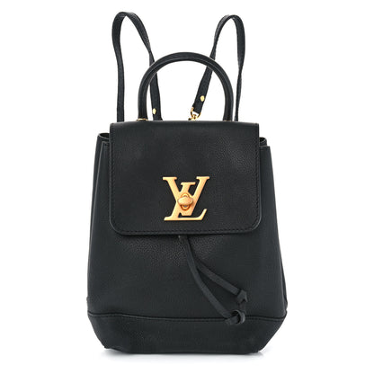 Louis Vuitton Calfskin Lockme Mini Backpack Black 1 of 10