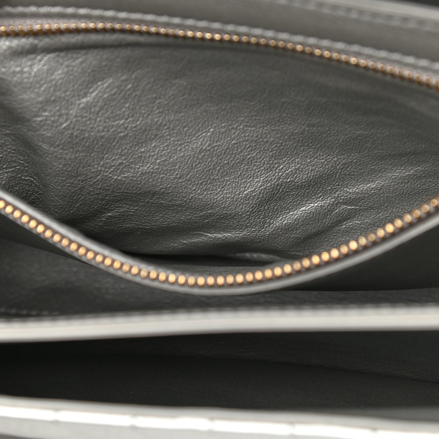 Calfskin Quilted Medium C Bag Silver Black