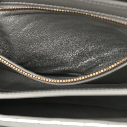 Celine Calfskin Quilted Medium C Bag Silver Black 9 of 9