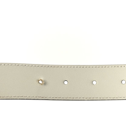 Gucci Calfskin Trapuntata Zumi 30mm Belt 90/36 White 3 of 5