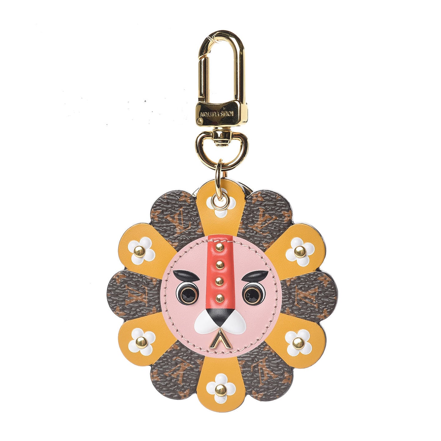 Monogram Fun Face Lion Bag Charm