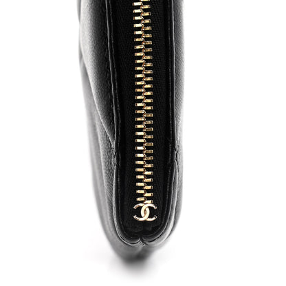 Chanel Shiny Goatskin Quilted Small Chanel 19 Pouch Black 10 of 12