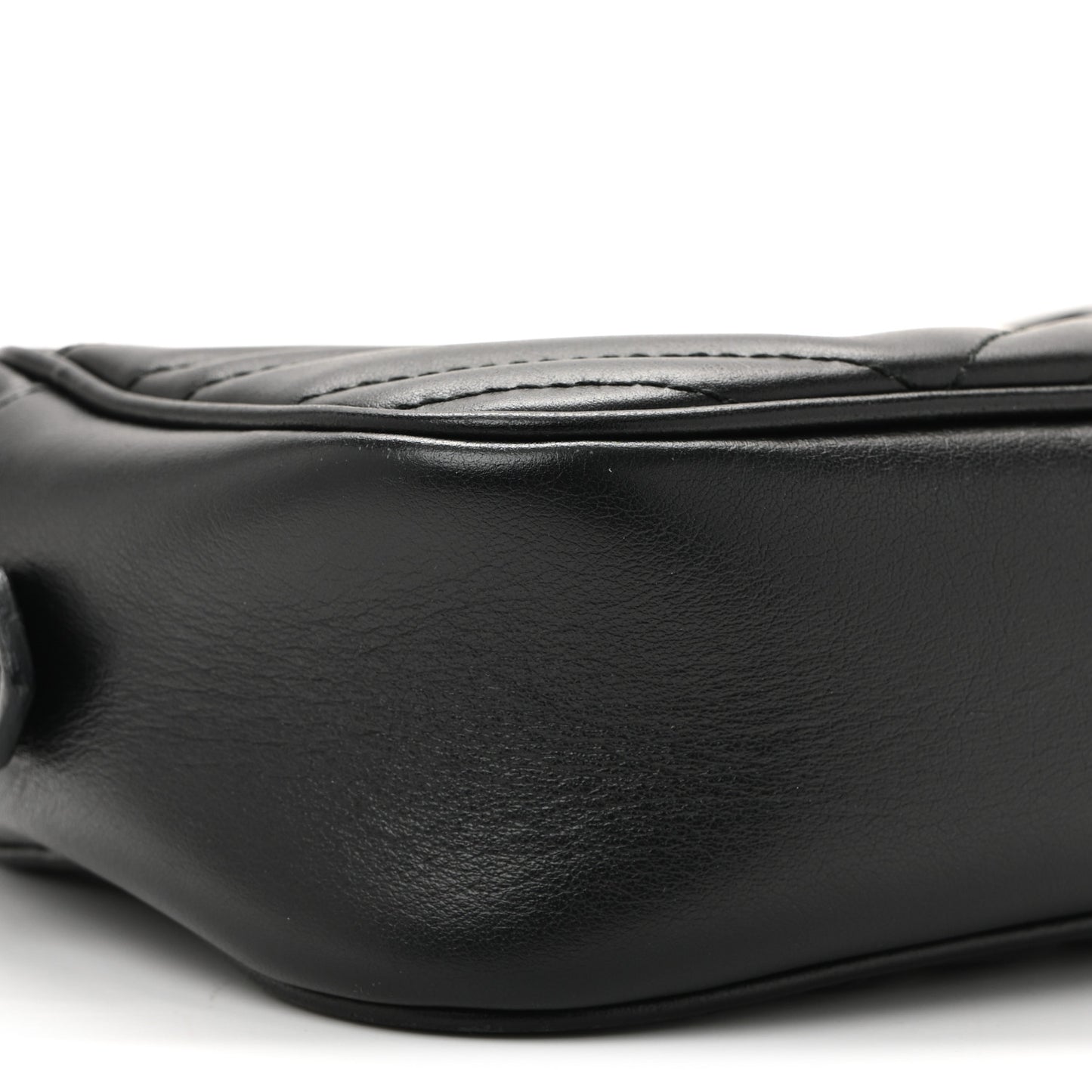 Calfskin Matelasse Small GG Marmont Chain Shoulder Bag Black