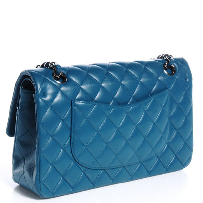 Chanel Lambskin Quilted Medium Double Flap Turquoise 3 of 7