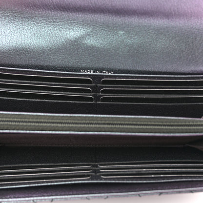 Chanel Iridescent Goatskin Quilted Large Flap Wallet Purple 5 of 9