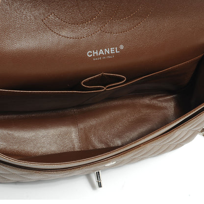 Chanel Caviar Quilted Jumbo Double Flap Brown 6 of 8