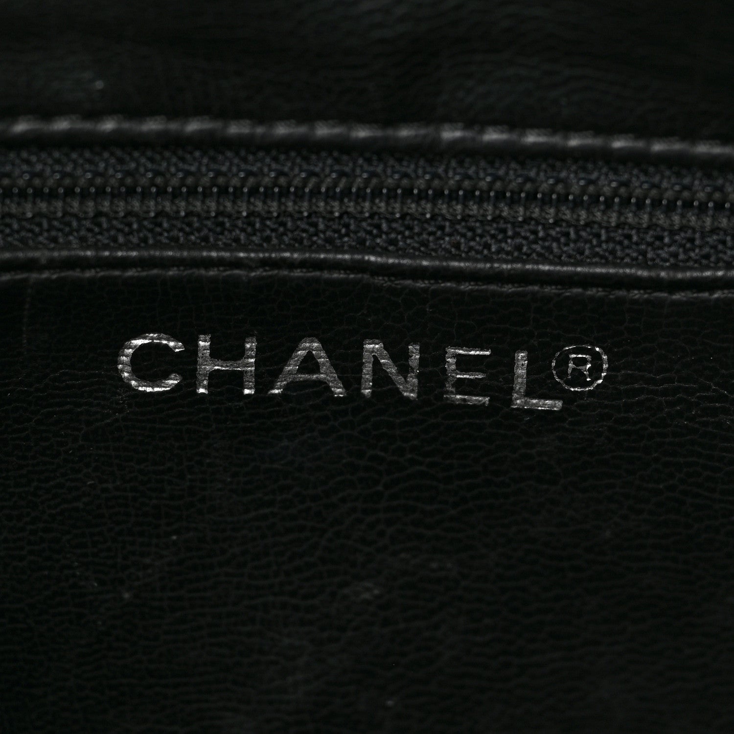 Chanel Caviar Timeless CC Cosmetic Pouch Bag Black 6 of 6