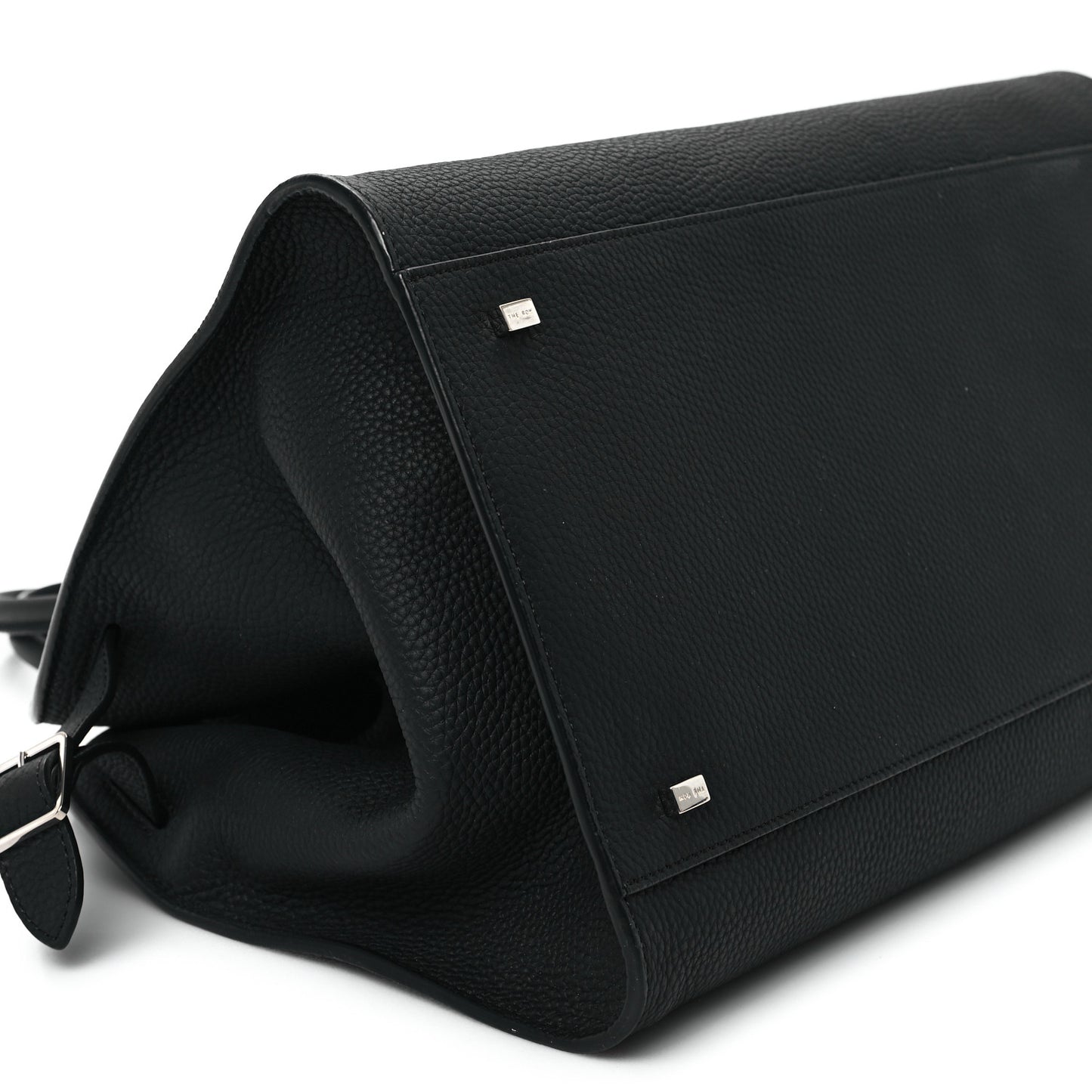 Matte Grained Calfskin Soft Margaux 15 Black