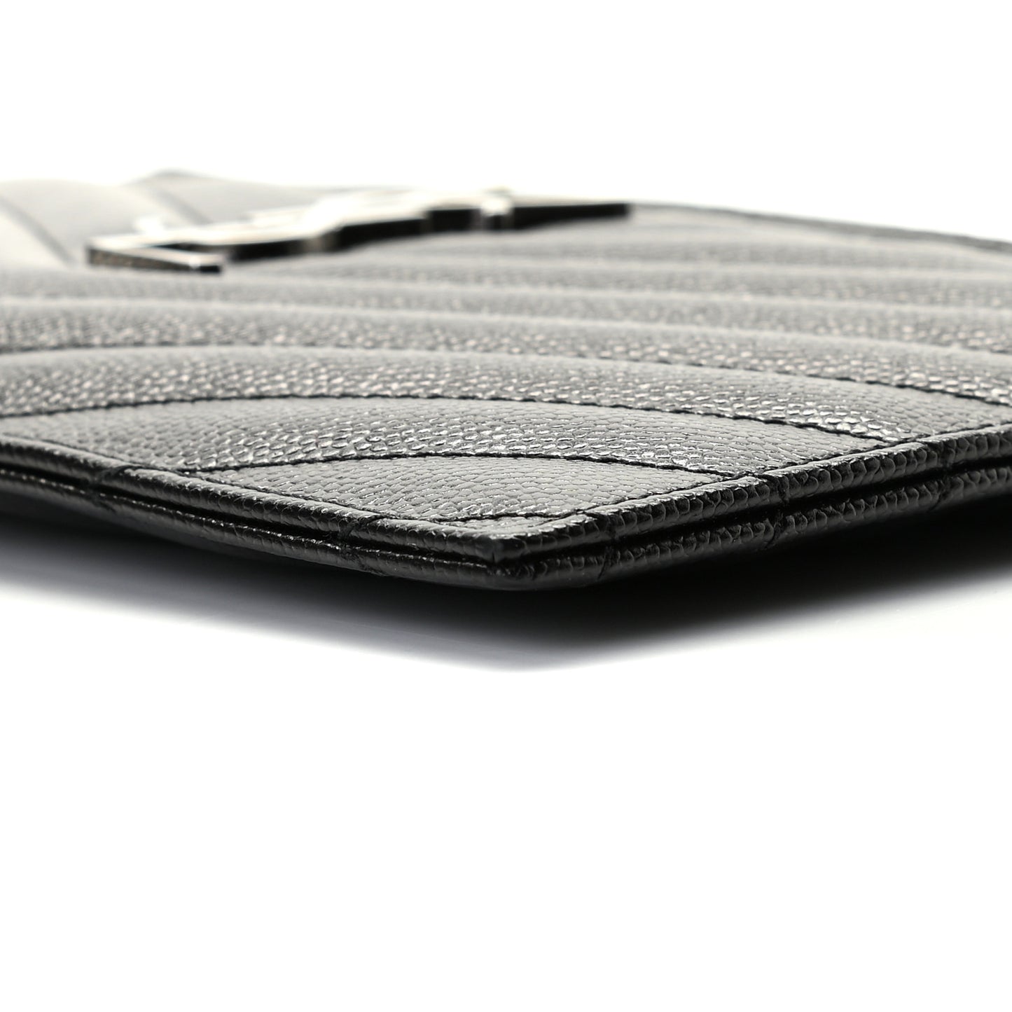 Grain De Poudre Chevron Monogram Bill Pouch Black