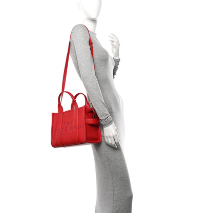 Marc Jacobs Grained Calfskin Small The Tote Bag True Red 2 of 12