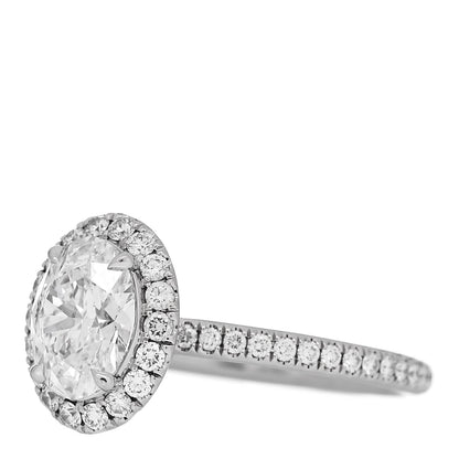 Harry Winston Platinum Diamond 1.02ct The One Oval Shaped Micropave Engagement Ring 48 4.5 3 of 7
