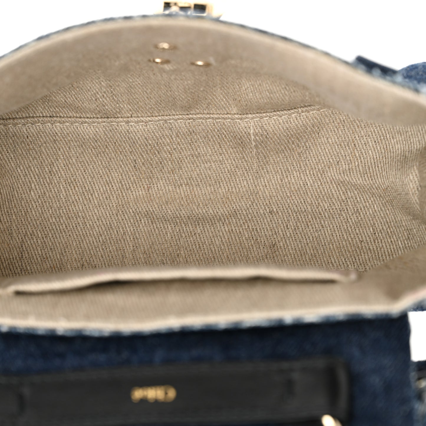 Denim Mini Penelope Soft Shoulder Bag Blue