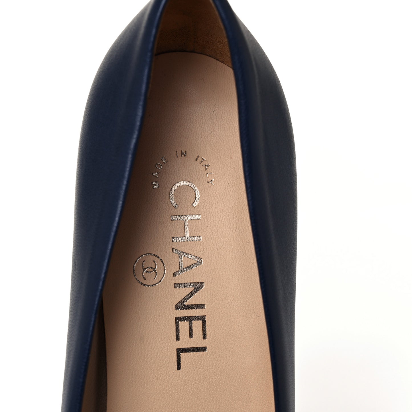 Lambskin CC Pumps 37 Navy