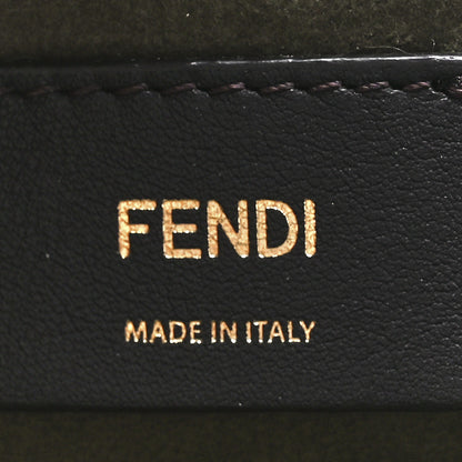 Fendi Chenille Vitello King Plexiglass FF Mini By The Way Top Handle Boston Bag Tortora Nuvola 6 of 12