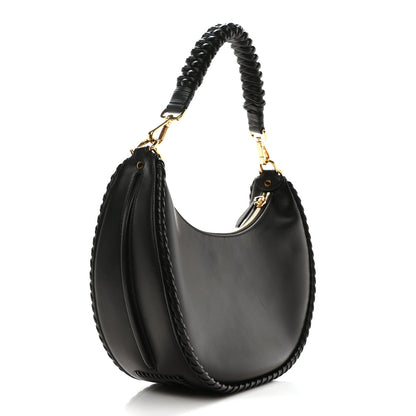 Fendi Vitello Grace Matte Whipstitch Small Fendigraphy Hobo Bag Black 3 of 10