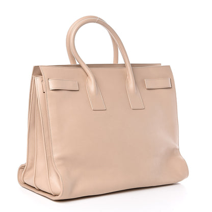 Saint Laurent Calfskin Large Sac de Jour Carryall Nude Powder 3 of 11