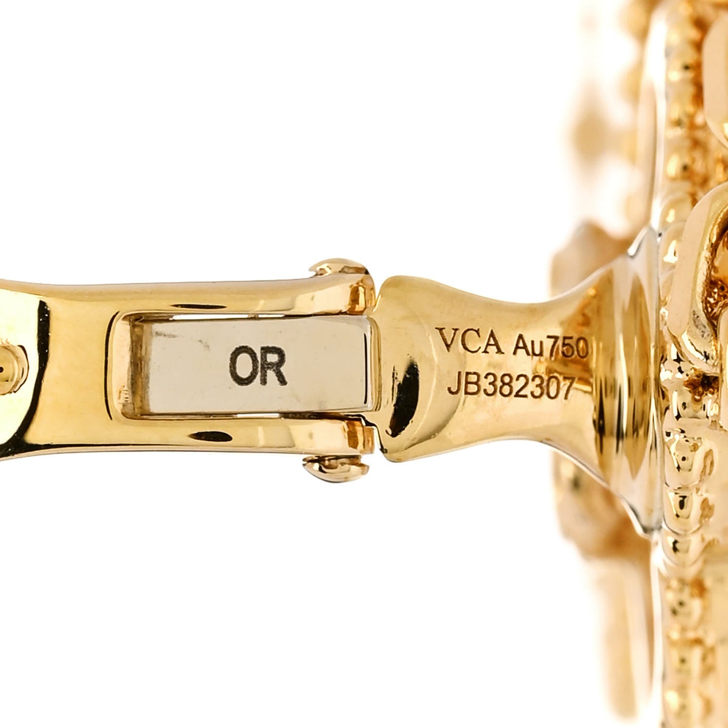 Van Cleef & Arpels VAN CLEEF & ARPELS 18K Yellow Gold Mother of Pearl 2 Motifs Magic Alhambra Earrings 4 of 5