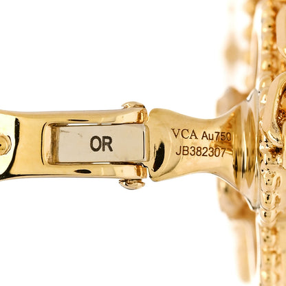 Van Cleef & Arpels VAN CLEEF & ARPELS 18K Yellow Gold Mother of Pearl 2 Motifs Magic Alhambra Earrings 4 of 5