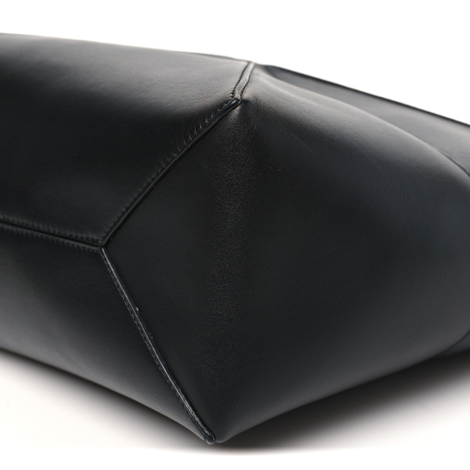Loewe Shiny Calfskin Medium Puzzle Fold Tote Black 9 of 9