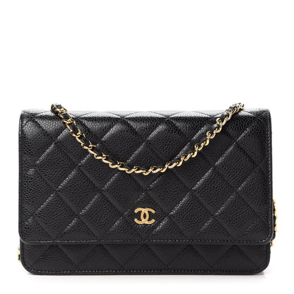 Chanel Caviar Quilted Wallet On Chain WOC Black 1 of 12
