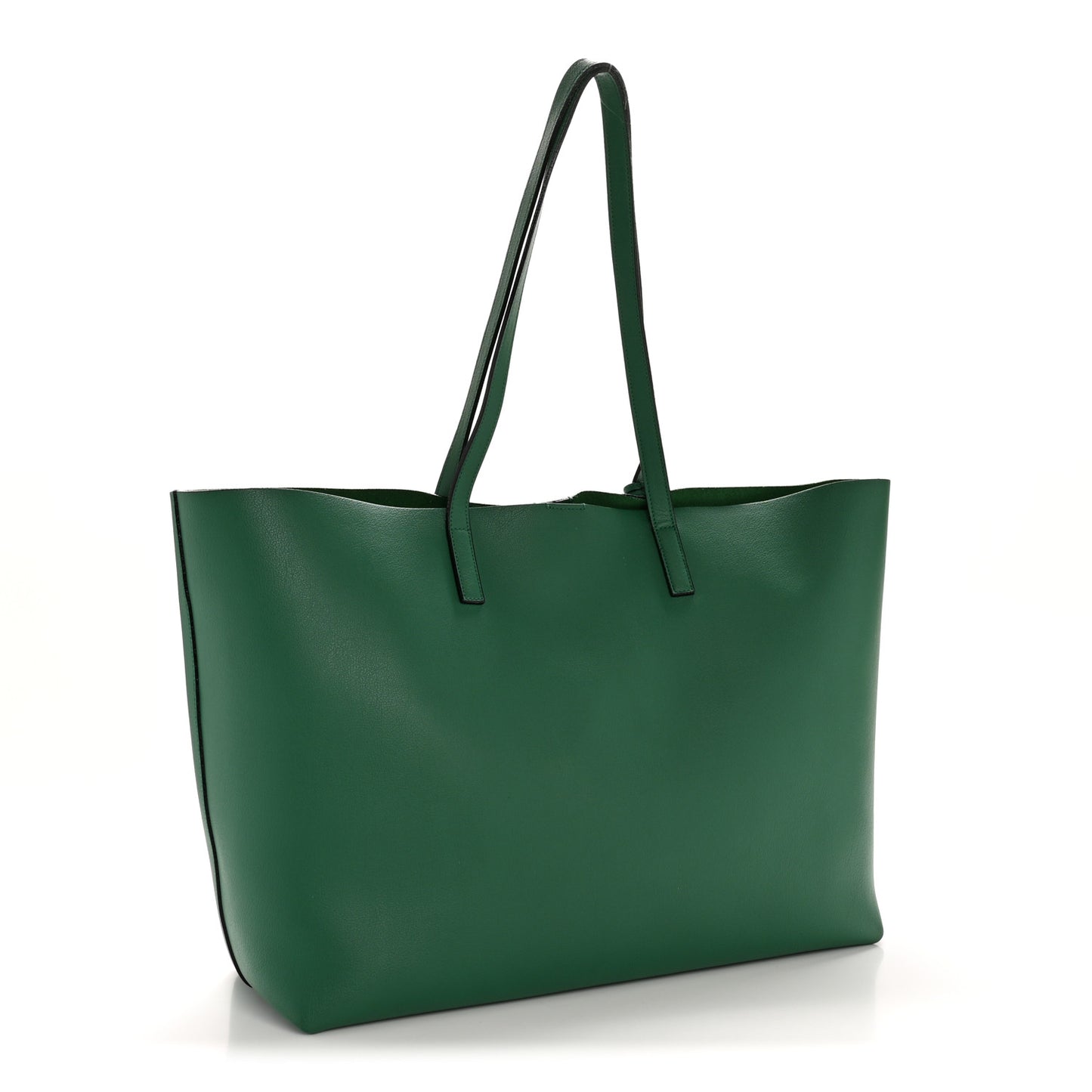 Calfskin Large Shopping Tote Emerald Green