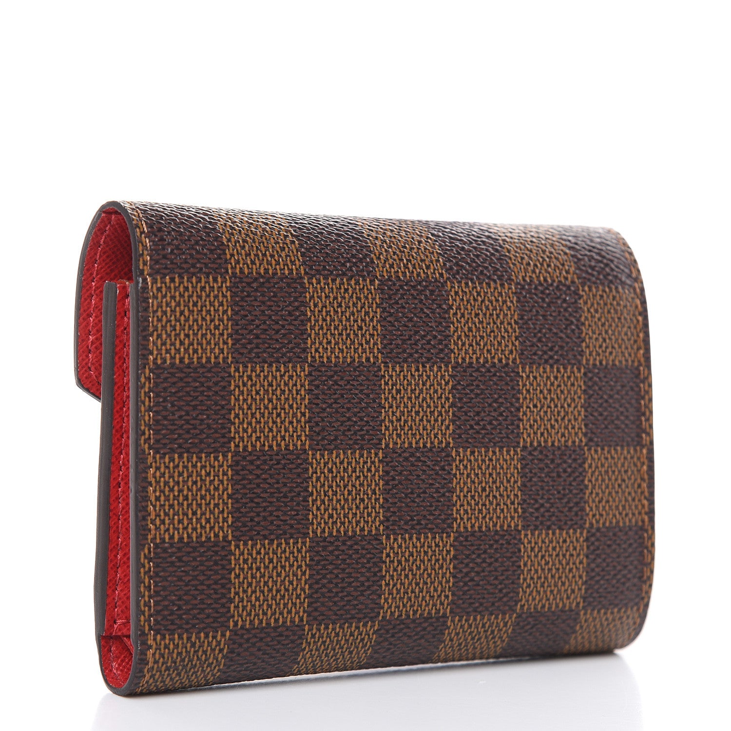 Louis Vuitton Damier Ebene Victorine Wallet Red 3 of 8