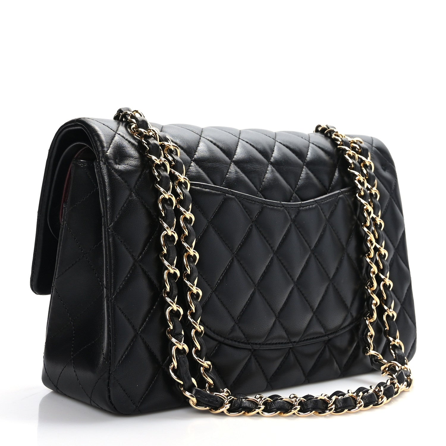 Chanel Lambskin Quilted Medium Double Flap Black 3 of 9
