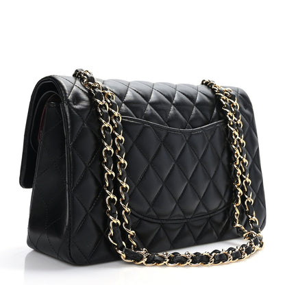 Chanel Lambskin Quilted Medium Double Flap Black 3 of 9