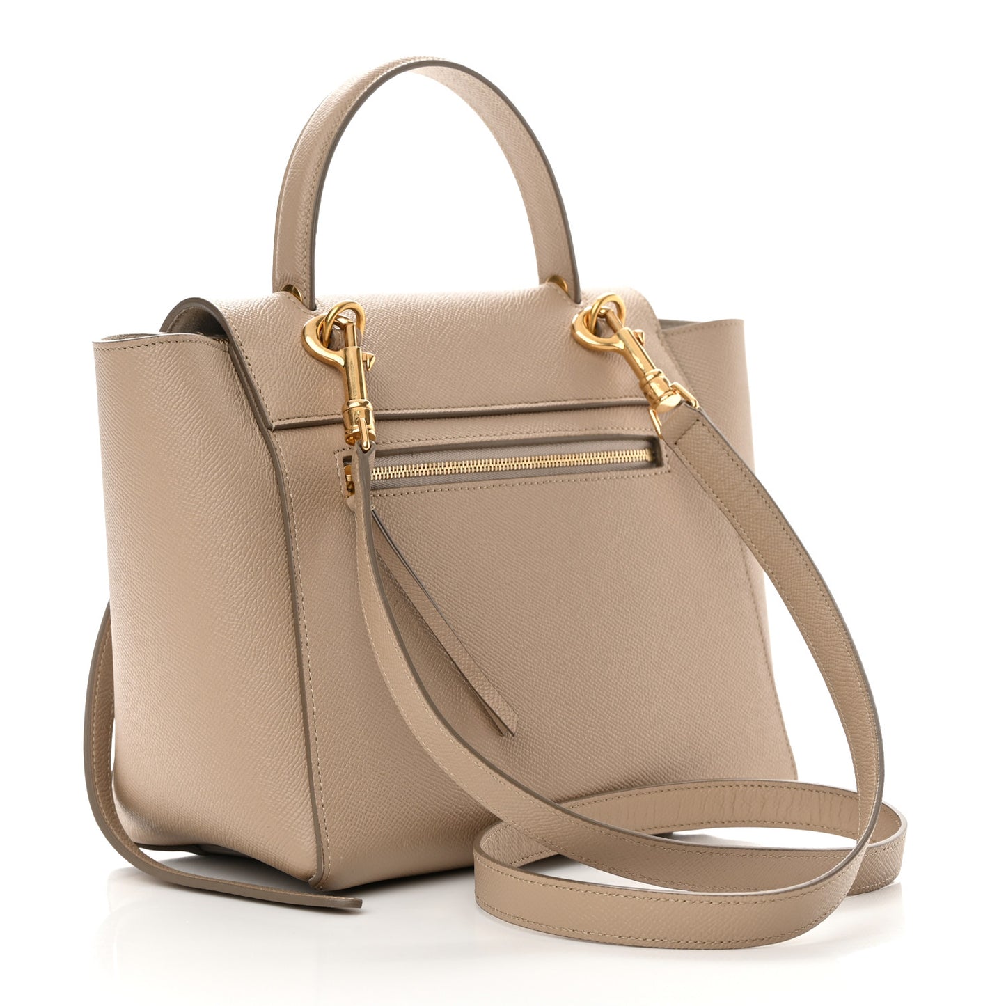 Grained Calfskin Micro Belt Bag Light Taupe