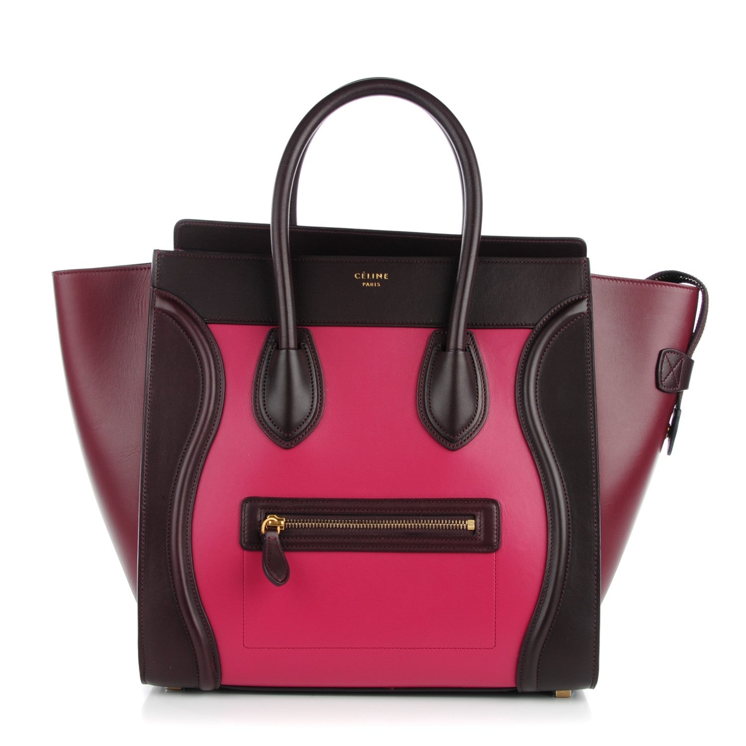 Celine Satin Calfskin Mini Tri-Color Luggage Purple Orchid 1 of 8
