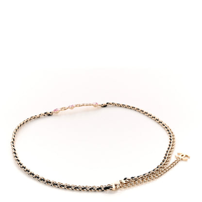 Chanel Resin Pearl CC Coco Chain Belt Gold Pink 2 of 4