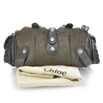 Chloe Calfskin Silverado Shoulder Bag Grey 3 of 9