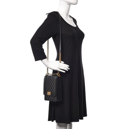 Chanel Caviar Quilted North South Boy Flap Black 2 of 10