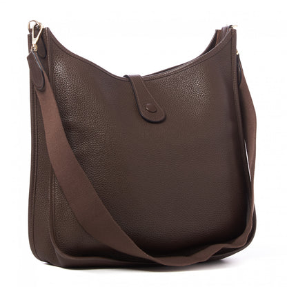 Hermes Taurillon Clemence Evelyne PM Chocolate 2 of 8