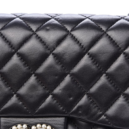 Chanel Lambskin Quilted Medium Westminster Pearl Flap Black 12 of 17