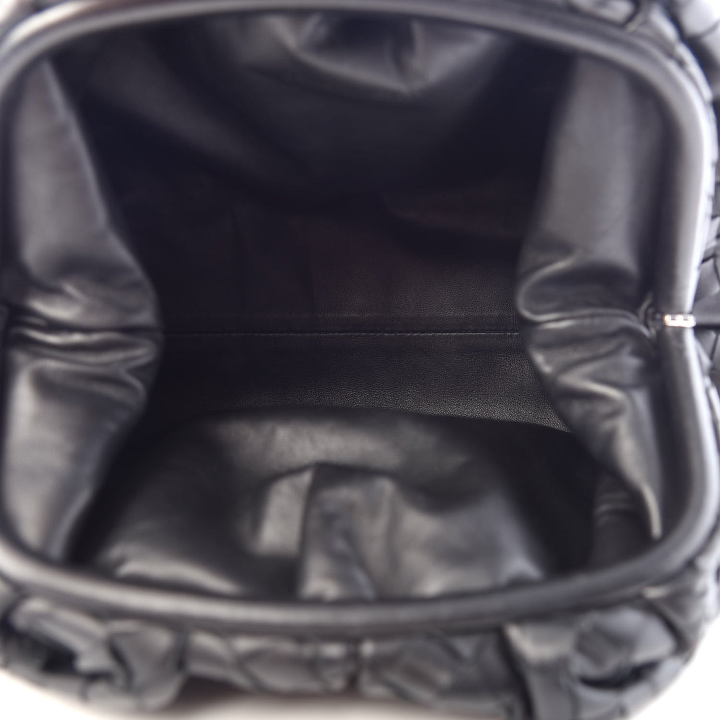 Nappa Maxi Intreccio The Pouch Oversized Clutch Black