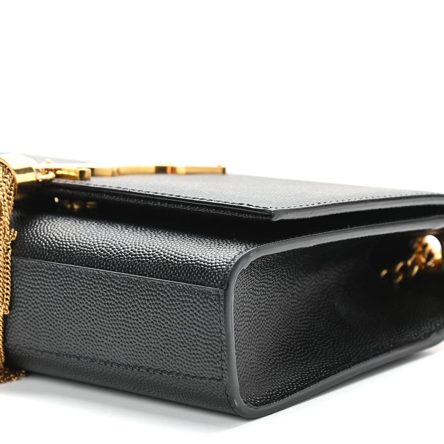 Saint Laurent Grain De Poudre Small Classic Monogram Kate Tassel Satchel Black 8 of 9