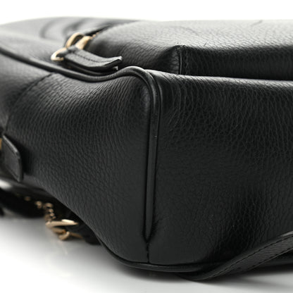 Gucci Pebbled Calfskin Soho Chain Backpack Black 9 of 14
