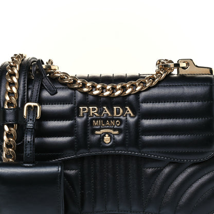 Prada Soft Calf Medium Diagramme Flap Black 8 of 11