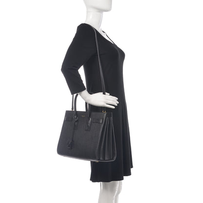 Saint Laurent Grained Calfskin Small Sac De Jour Black 2 of 7