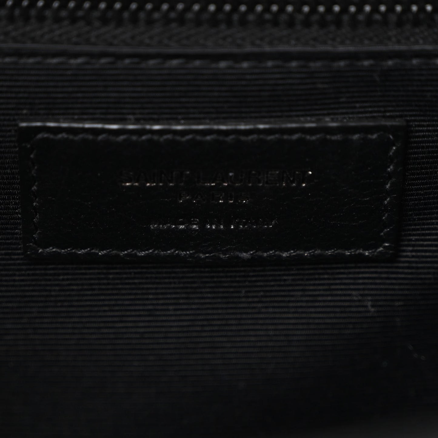 Grain De Poudre Textured Mixed Matelasse Large Triquilt Monogram Monochrome Satchel Black