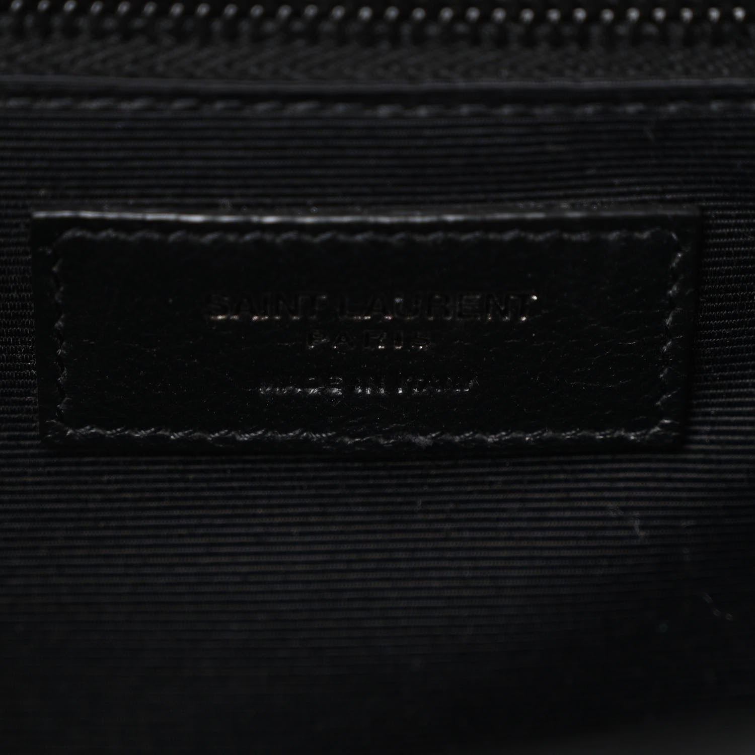 Saint Laurent Grain De Poudre Textured Mixed Matelasse Large Triquilt Monogram Monochrome Satchel Black 6 of 11