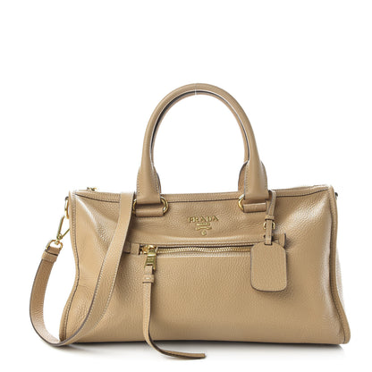 Prada Vitello Daino Shopping Satchel Sughero 1 of 9