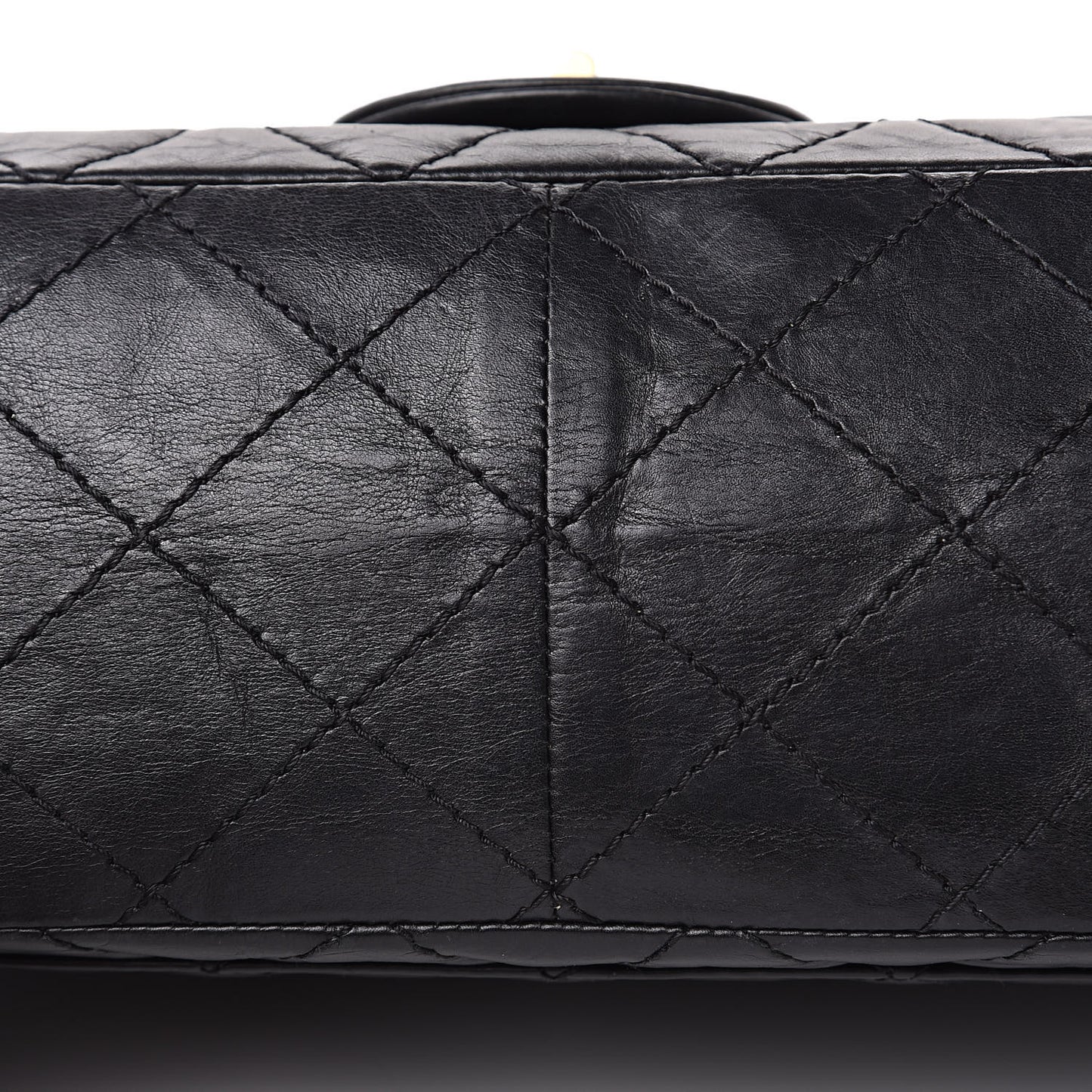 Aged Calfskin Quilted 2.55 Reissue 227 Flap Black
