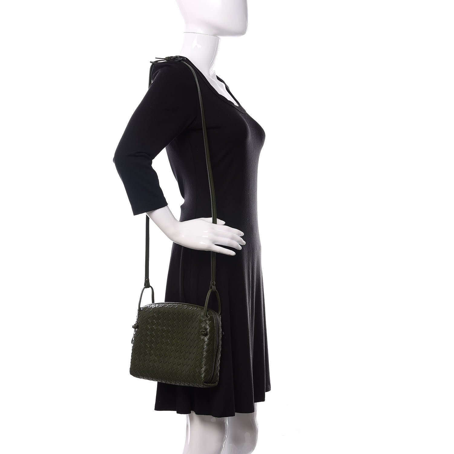 Bottega Veneta Nappa Intrecciato Nodini Crossbody Messenger Moss 2 of 10