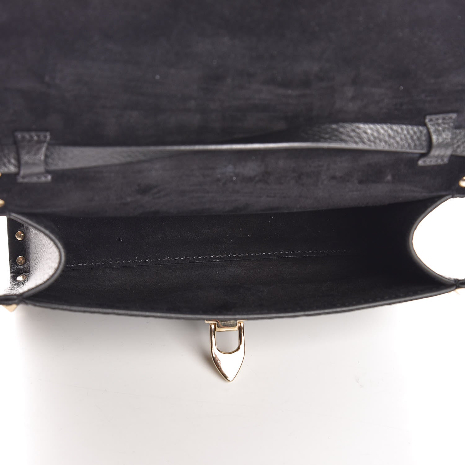 Valentino Garavani Pebbled Calfskin Medium Rockstud Flip Lock Crossbody Bag Black 5 of 7