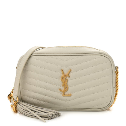 Saint Laurent Grain De Poudre Matelasse Monogram Mini Lou Camera Bag Crema Soft 1 of 11
