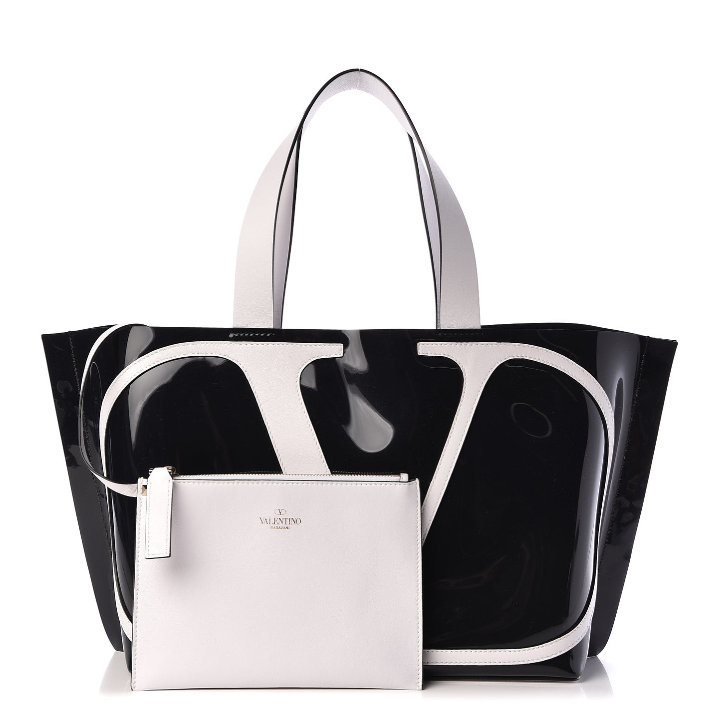 Patent Escape Tote Black White
